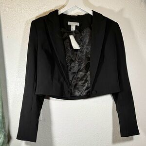 H&M Women's Black Cropped Blazer